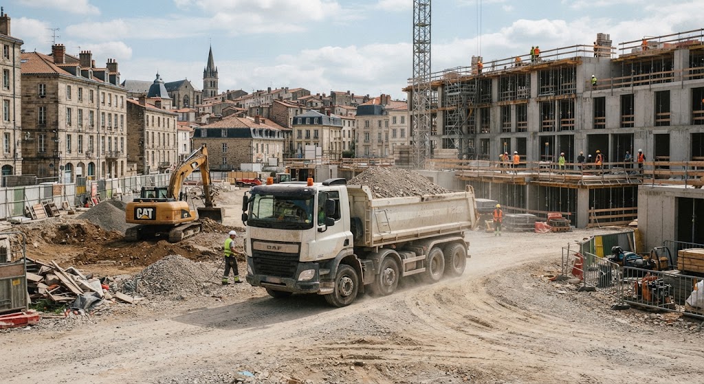 Transport en vrac pour les chantiers